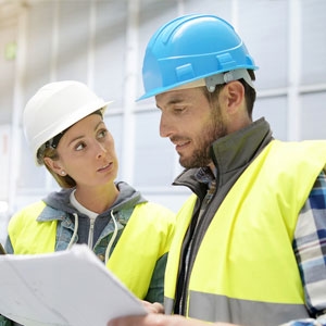 two construction employees